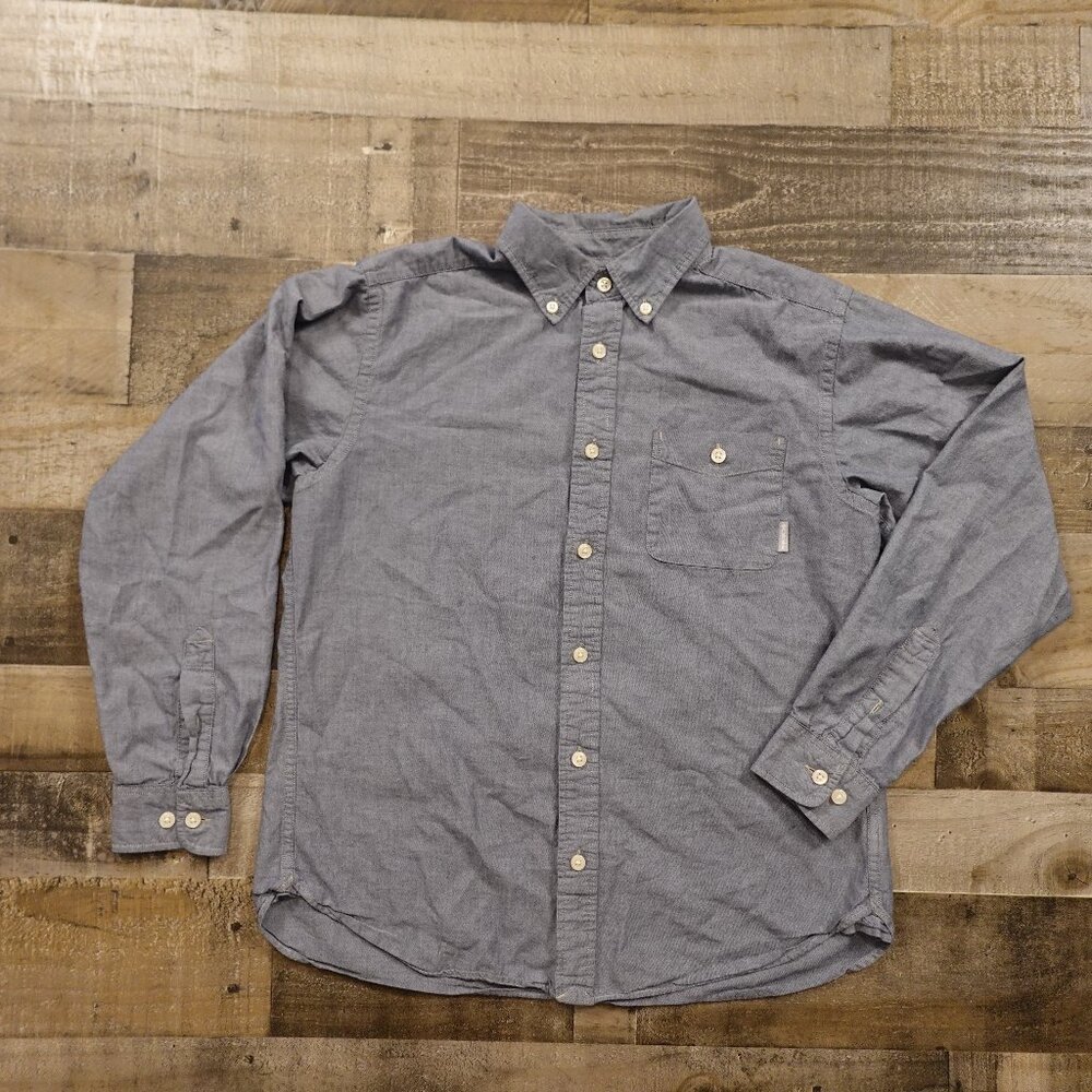 Columbia Button‎ Down Shirt Men’s Large Blue Cotton Casual Outdoor Workwear